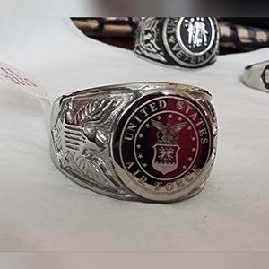 New stainless steel Air force ring size 13